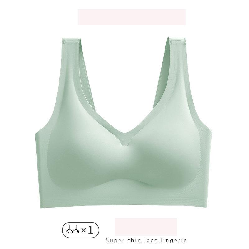 Sexy einteiliger Sport-BH mit Schnalle auf der Rückseite, nicht abfärbend, große Größe, Unterwäsche, Damen, Vollschalen-Sport-BH ohne Stahlring, dünner Abschnitt, Yoga-BH