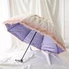 Uv Blocking Umbrella Folding Sun Umbrellas Strong Windproof Ultralight Lace Parasol Luxury Portable Piece Rains Accessories