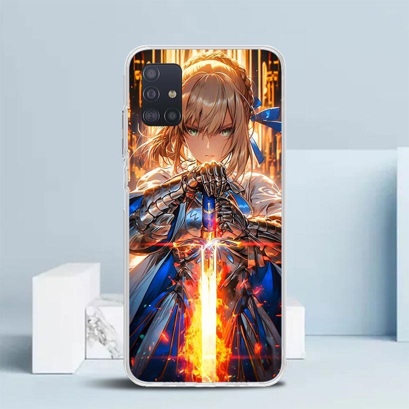 Fate Zero Stay Night Saber Phone Case For Samsung Galaxy A52 A32 A22 A12 A51 A50S A30S A10S Note 20 Ultra 10 S10 Plus A31 A20 A7