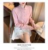 Women's 2024 Spring Pure Cotton Lapel Shirt - Fashionable, Versatile, Age-Defying Long Sleeve Top.