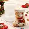 Santa Stocking Candle Mold Easy Release Winter Holiday Mould 3D Christmas Stocking Candle Molding Tool For Children Beginners