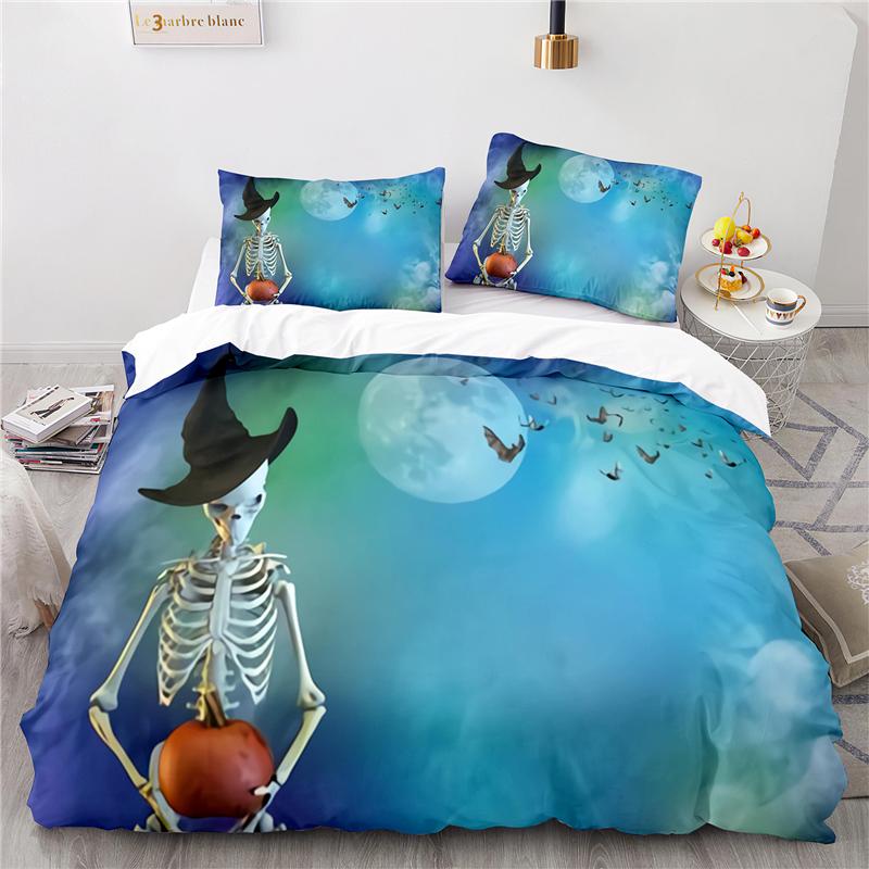 Funny Halloween 3d Bedding Set Print Duvet Cover Set with Pillowcase 2/3pcs Home Textile Single Double Twin Full Queen King Size