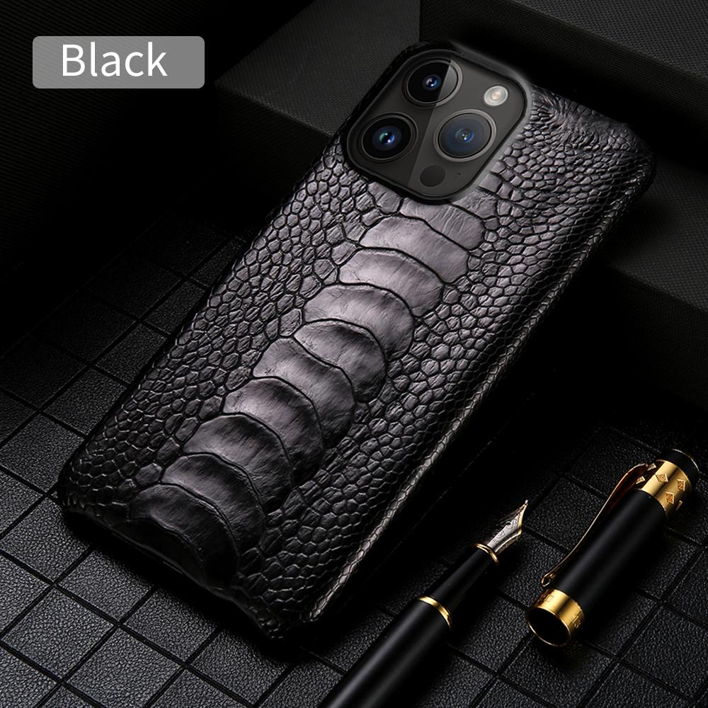 

Genuine Leather Phone Case For iPhone 17 Air 16 15 11 12 13 14 Pro Max 16 Plus 16Pro 15Pro Luxury Back Cover iPhone 15 Pro Max чорний