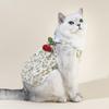 Spring and Summer Breathable Cat Clothing Dog Clothing Pet Cotton Floral Suspender Dress Comfortable Mesh Dress Formal Dress