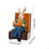 Reading Book Statue Bunny Creative Collectibles Decorative Resin Animal Figurine for