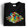 Stilvolles schmelzendes Rubik's Cube Sheldon inspiriertes Herren-T-Shirt Perfekt für alle Jahreszeiten