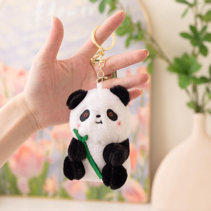 Cartoon Capibara Capybara Doll Plush Toy Hamburger Capybara Panda Small Pendant Bag Keychain