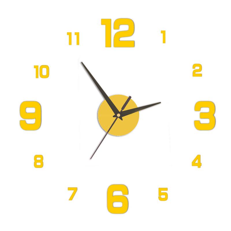 Creative Frameless DIY Wall Clock Wall Decal Home Silent Clock Living Room Office Wall Decoration