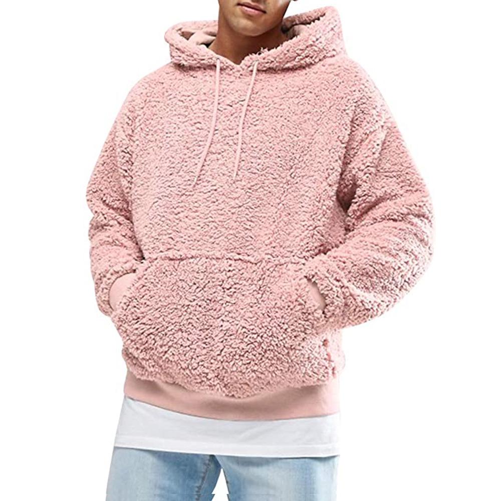 Herren Plüschfell Kapuzensweatshirt - Herbst/Winter 2025