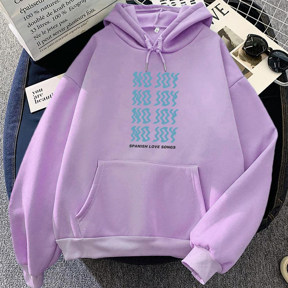 Sudaderas Spanish Love Songs No Joy Hoodies Streetwear Hip Hop Fashion Graphic Sweatshirts Roupas Femininas Casual Print Hoodie