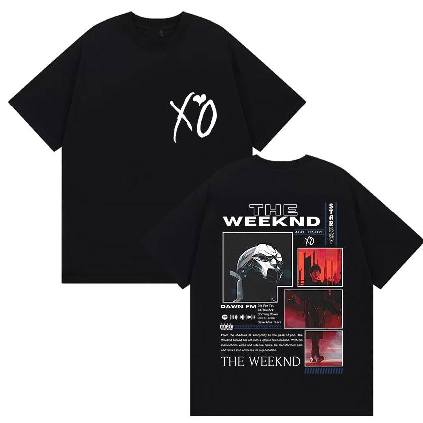 THE WEEKND STARBOY Xo Album 2025 Vară Grafică 100% Bumbac Imprimat Tricou Bărbați Fani Pop Hip Hop Unisex Retro Supradimensionat