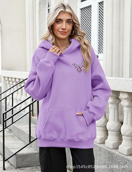 Hot-selling personalized printed hoodies, street-style trendy loose women's pullovers