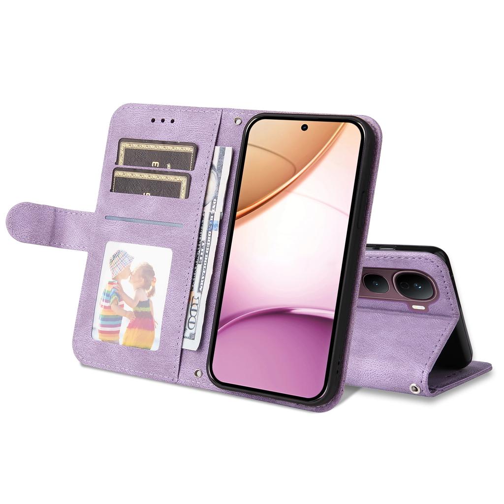 For vivo Y400 Pro 5G/vivo V40e 5G Leather Wallet Cases Skin Touch Phone Cover Stand with Strap