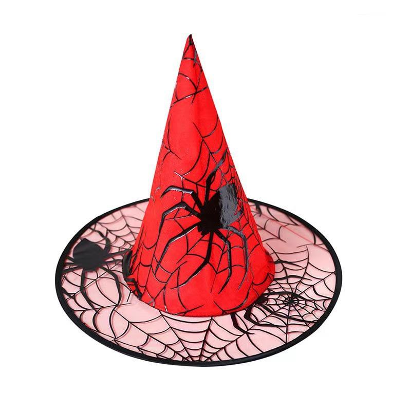 Halloween Hat Children Adult Masquerade Dress Up Magician Bronzing Spider Hat Halloween Party Witch Hat Favor