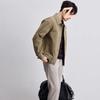 Meilade 2025 Men's Lapel Jacket: Spring/Autumn Solid Color Trendy Coat