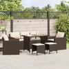 VidaXL Garden Lounge Set with Cushions 6 Pcs Brown Braided Resin 3213550