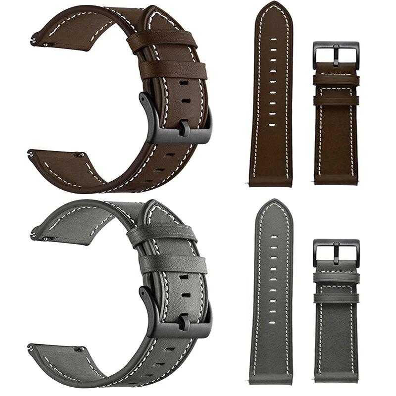 20 22mm PU Leather Strap For Amazift Bip 3 /S/U Pro/S Smart Wristband Bracelet Huami Amazift GTS 4 Mini 3 2e 2/GTR 4/3 pro 42 47