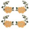 2 Pairs Floral Pattern Embroidered Patches Decorative Stitching Iron On Patches  DIY Crafts