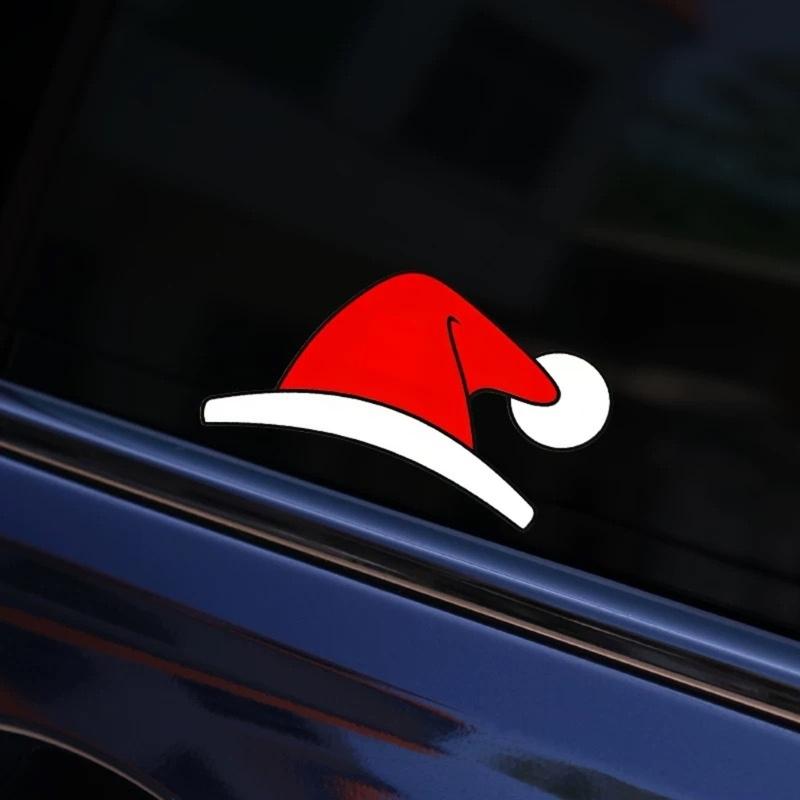 Weihnachtsfeiertag-Thema Fahrzeugemblem Aufkleber Blasenfreie Anbringung Leicht abziehbar Keine Lackschäden Festliches Design