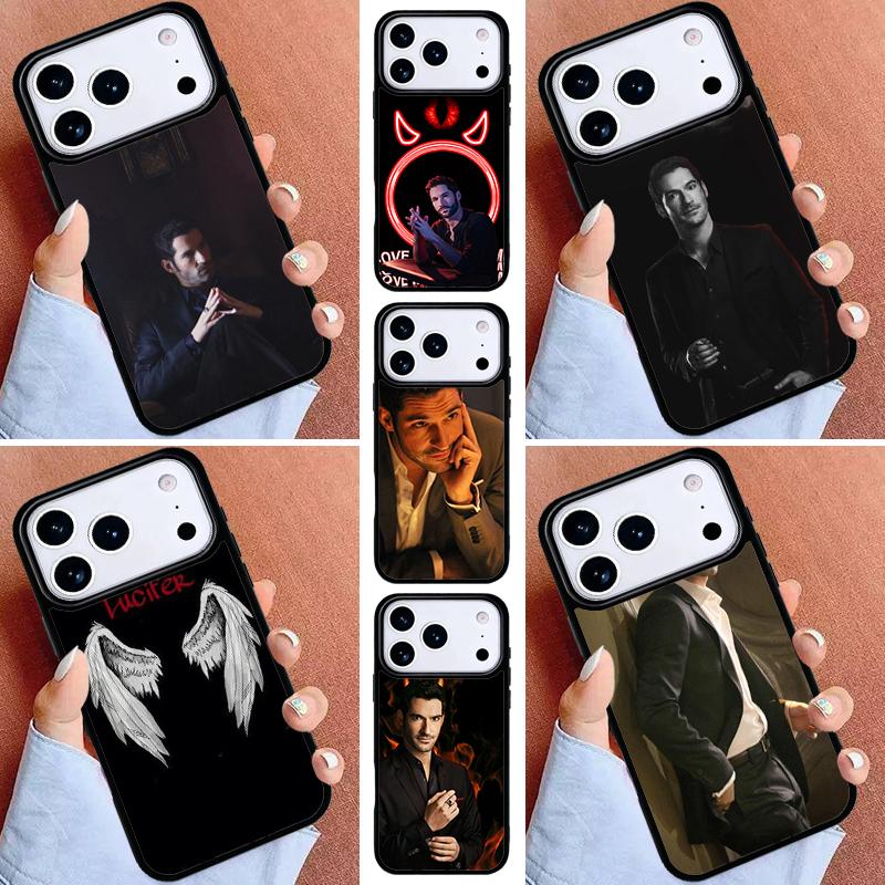 80 Lucifer Tom Ellis Telefoonhoesje voor iPhone 16e 15 14 13 12 17 Pro Max Plus Air 17pro Cover Coque