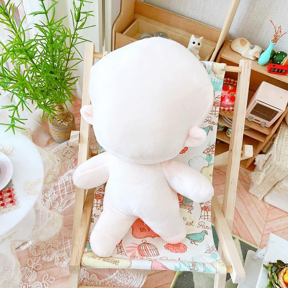 Niannyyhouse 20cm Cotton Doll Plush Toy with Skeleton No Embroidery Standard Body Dress-Up Doll