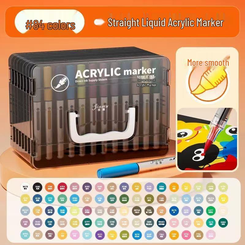 Washable Soft Tip Acrylic Marker for Kids - Layerable Watercolor Pen for Elementary Art