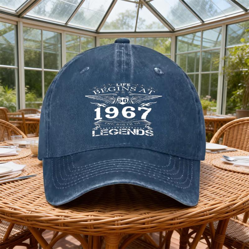 pc Vintage Printed Washed Baseball Cap Legendary MenS Casual HipHop Sports Hat Outdoor Stylish Hat 1pc