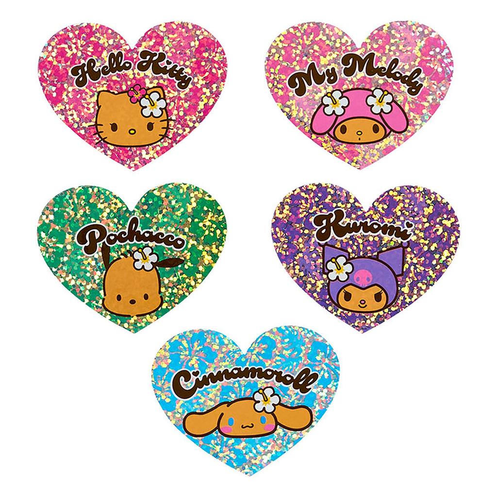 Sanrio Sticker Set Sanrio Characters PVC and Paper Stickers for Ages 3 and Up 485675 (Tokonatsu Vacation)