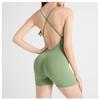 Kardashian Bodysuit Cross Strap Open Back Shorts