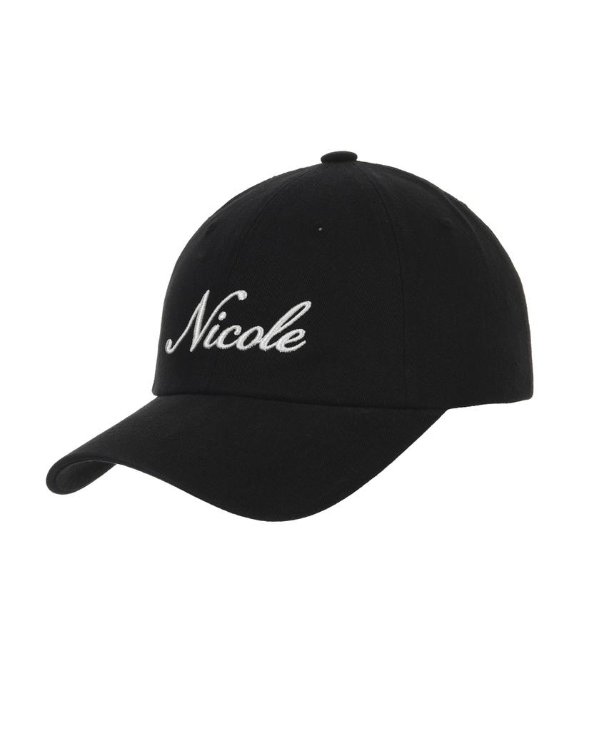Nigaennikol Nicole Lettering Ball Cap_Black