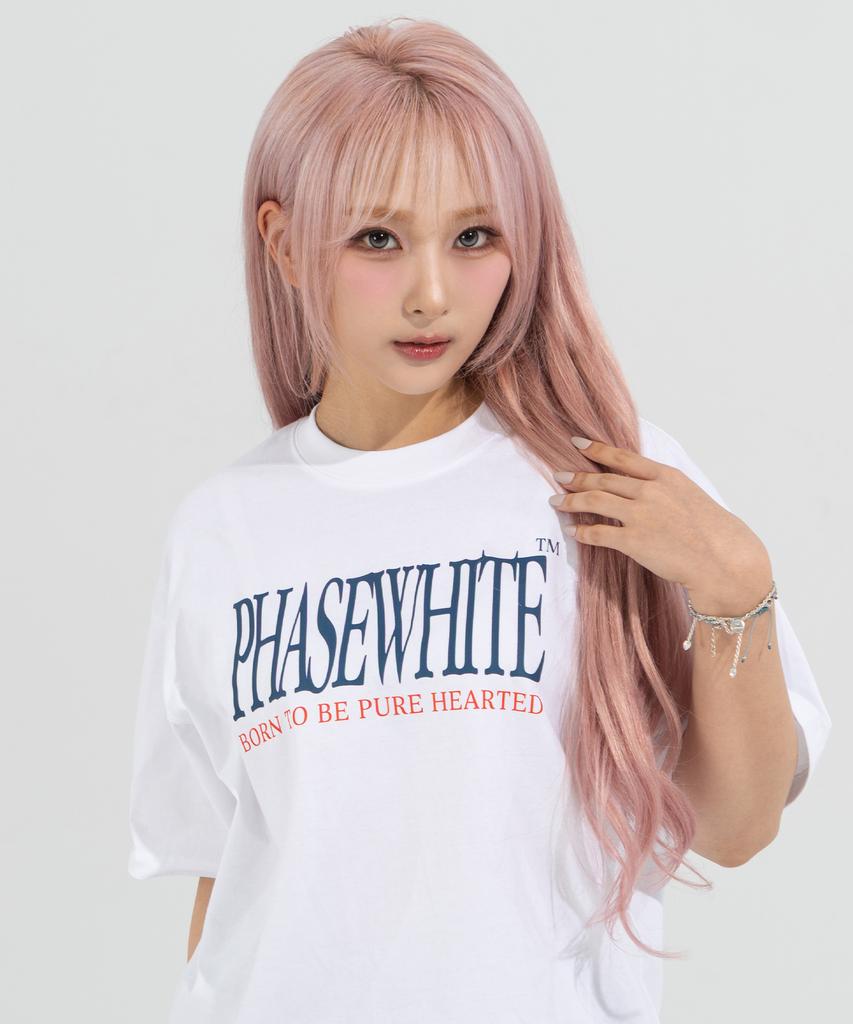 Peijeuhwaiteu [Phase_3] Slogan Logo Tee_White / 8802026-St14