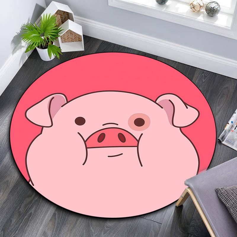 Waddles pattern round rug,Carpet Rug for Living Room Bedroom Playroom ,Non-slip Floor Mat,Holiday Gifts and Birthday Gifts.