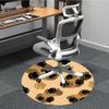 1pc PawPrints Chair Carpet for Office Non Slip, Machine Washable Rug for Office, Room Holiday Decor for Christmas, Birthday Polyester