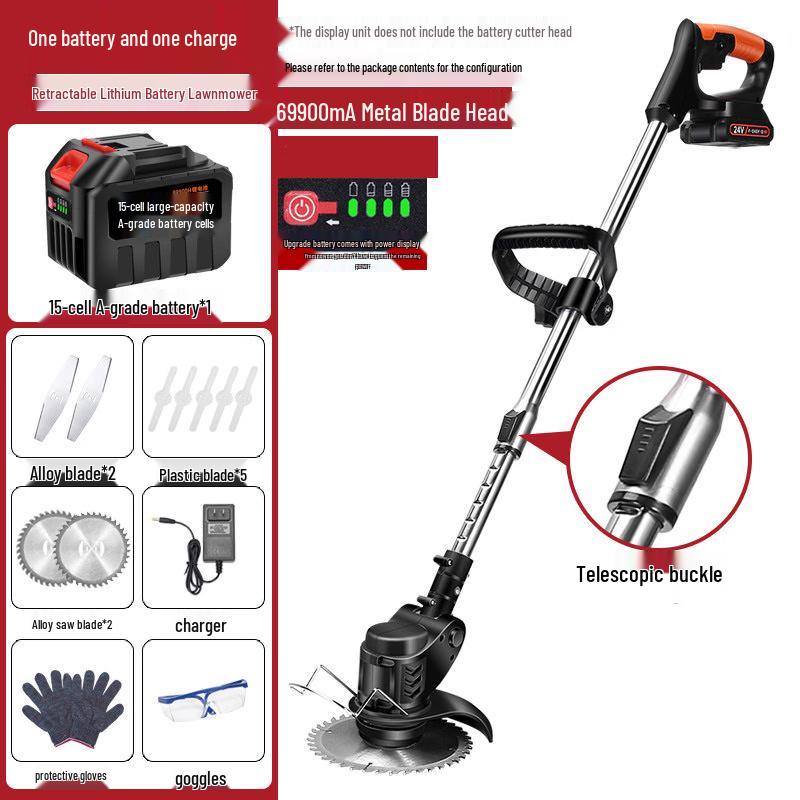 Tai Ju Fu D-Type Cordless Lithium Electric Lawn Mower & Trimmer CN plug (adapter included)