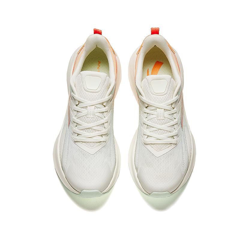 Anta Stinger 5 Sprint Long Distance Running Shoes Women's White Orange Sneakers 922415552-53