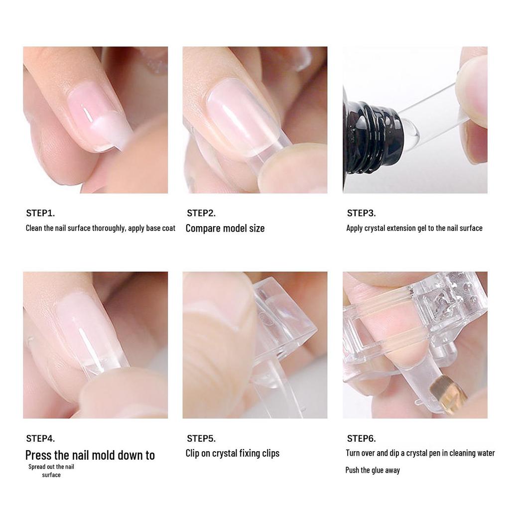 Nail Crystal Extension & Shaping Clip - Stabilizes Nail Plate, No Lifting