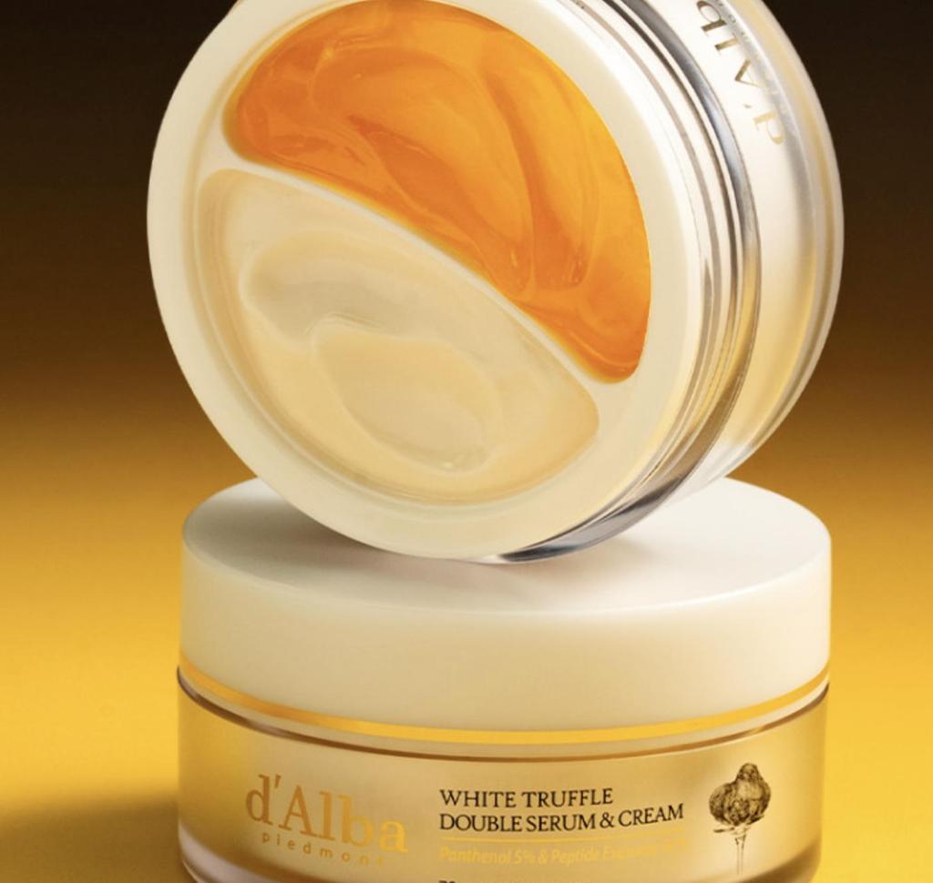 d'Alba White Truffle Double Serum & Cream Hydrating & Firming 70g Vegan Face Cream Anti-Aging Moisturizer