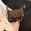 Stylish Street Fashion Pu Small Square Bag With Sewing Thread Element