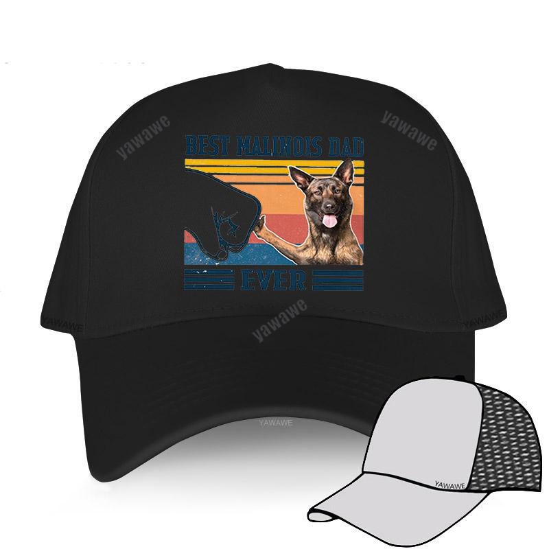 Καλοκαιρινό yawawe ανδρικό καπέλο Καλύτερος Μπαμπάς Μαλινουά Ποτέ Vintage δώρο για την Ημέρα του Πατέρα καπέλα του μπέιζμπολ Αστείο Καπέλο Unisex Βελγικού Ποιμενικού Σκύλου