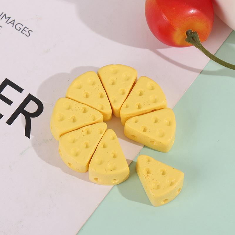 10 Stück/Los Miniatur Essen 1/6 Mini Käsekuchen Puppenhaus