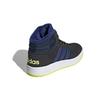 Adidas Neo Hoops 2.0 Durable Shock Absorption Mid-Top Basketball Shoes Kids Sneakers Blue Black GZ7797