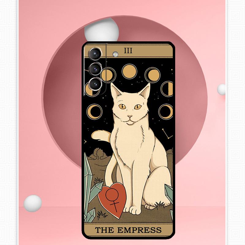 Cats Tarot Witchcraft Case For Samsung Galaxy S25 Ultra S20 S21 S22 S23 S24 Ultra S9 S10 Plus S25 FE Cover Funda