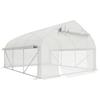 Garden Tunnel Greenhouse 10.4 m² Anti-UV Garden Greenhouse Roll-Up Zipped Door Mesh Windows 350 x 300 x 200 cm White