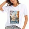 Washington D.C. Landmark Wounisex's Cotton T Shirt, Premium Cotton Graphic Print, Durable, Casual And Fashionable, US Capital Building Image, Architec