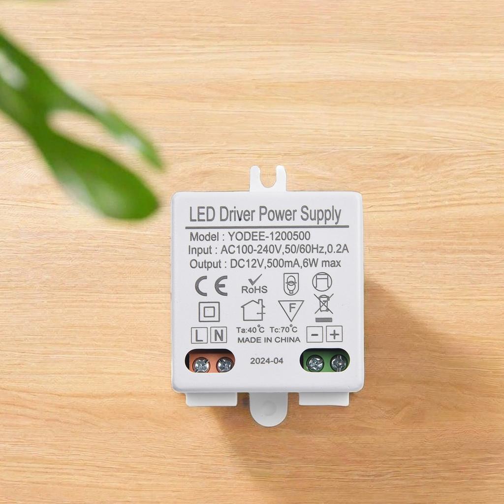 Robust 6W AC to DC Converter for 12V LEDs Compact Design with Overload Short Circuit and Over Voltage Protection