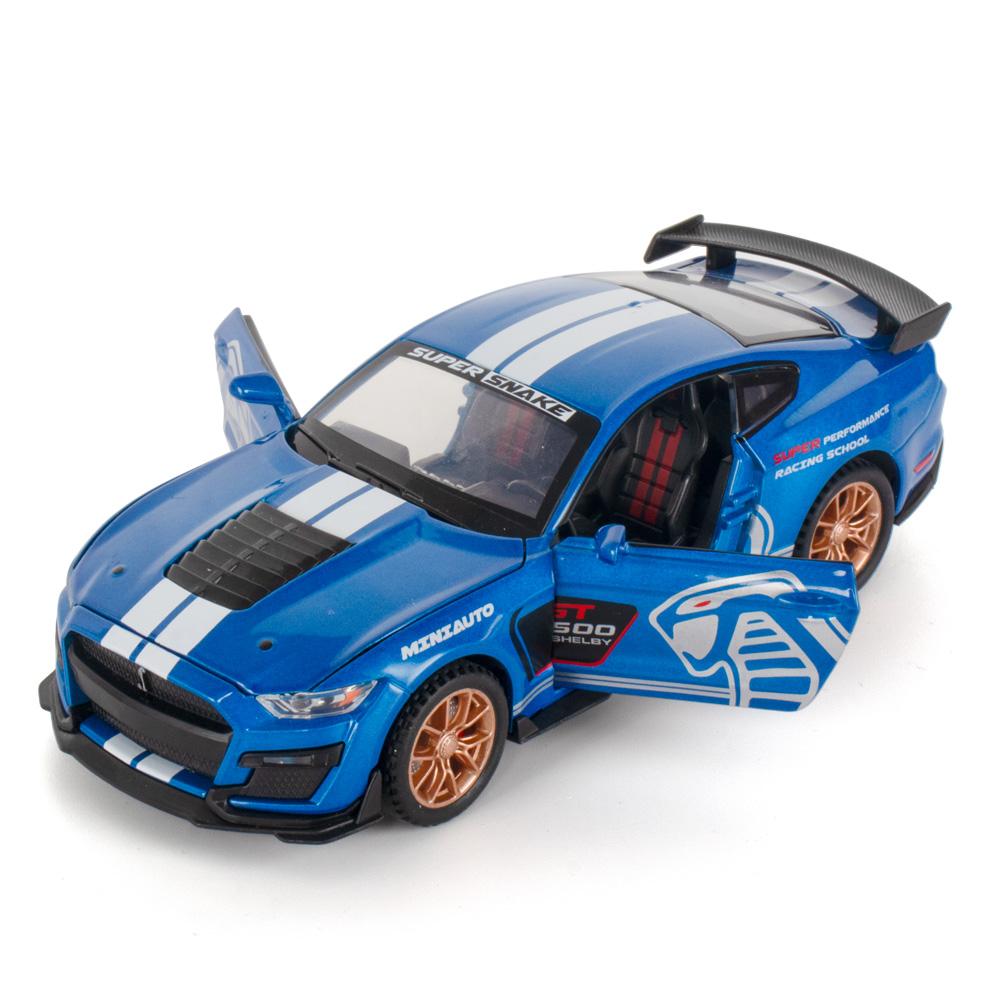 1/32 Scale Mustang Shelby GT500 Alloy Sports Car Model Diecast & Toy Vehicles Metal Car Model Simulation Collection Kids Toy Gift
