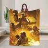 Helldivers Flanelová deka Teplý přehoz na ven i do postele Pohodlná přikrývka pro kluky a holky Potah na pohovku a postel