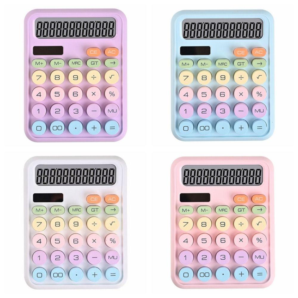 12 Digits Mechanical Switch Calculator Big Buttons Desk Calculator  Office Supplies