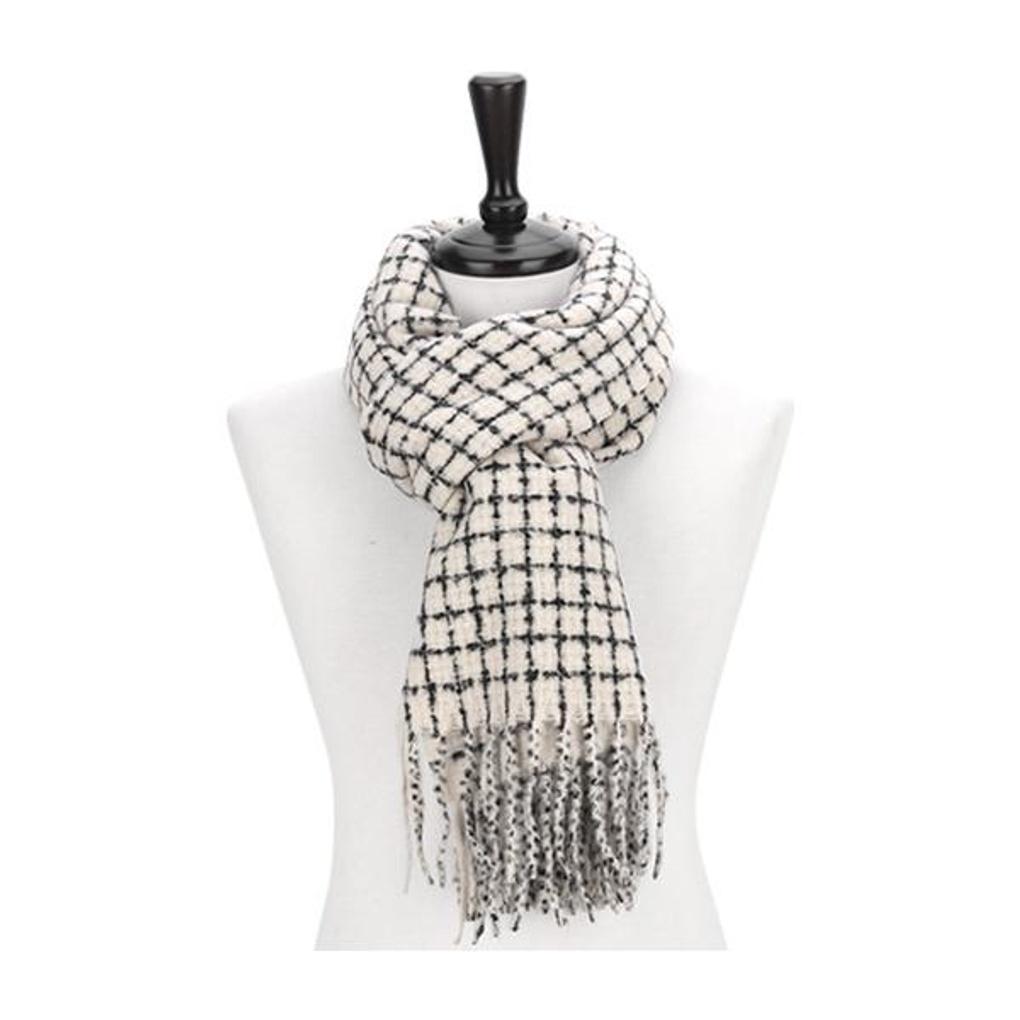 Elkate Women s Muffler Neck Warmer Fall/Winter Couple Check Soft Scarf LNM216