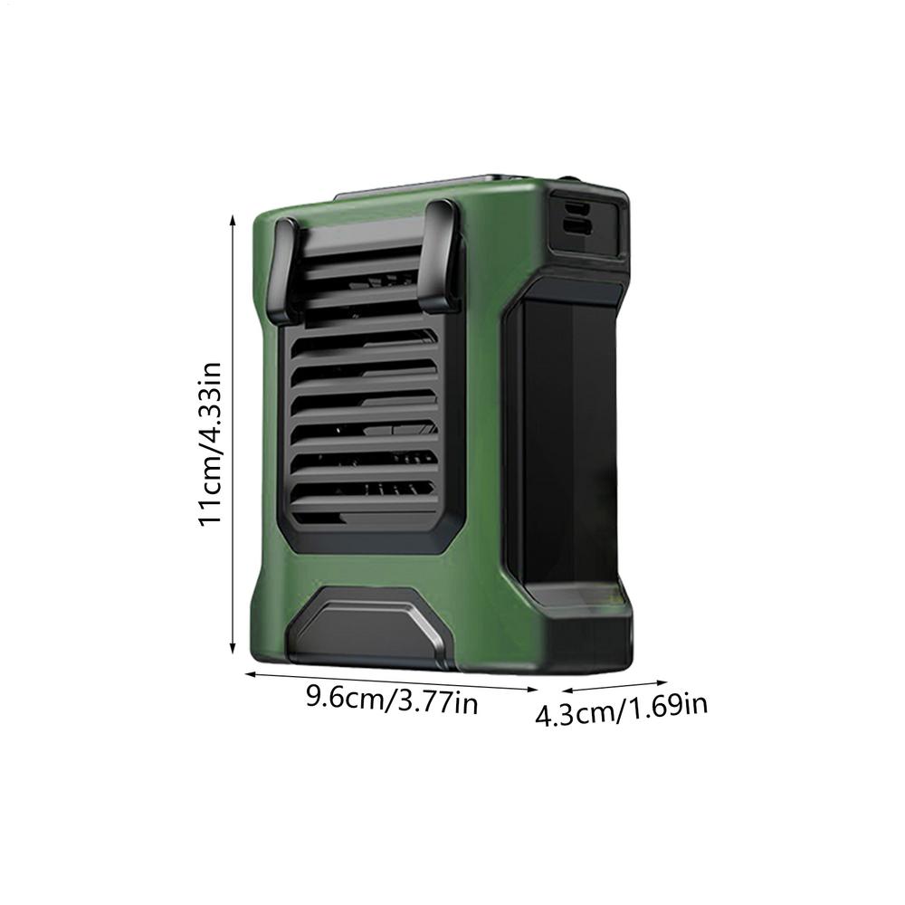 Waist Clip Fan USB Rechargeable Fan with Flashlight Portable waist fan Small Outdoor Camping Waist Fan For Outdoor Camping